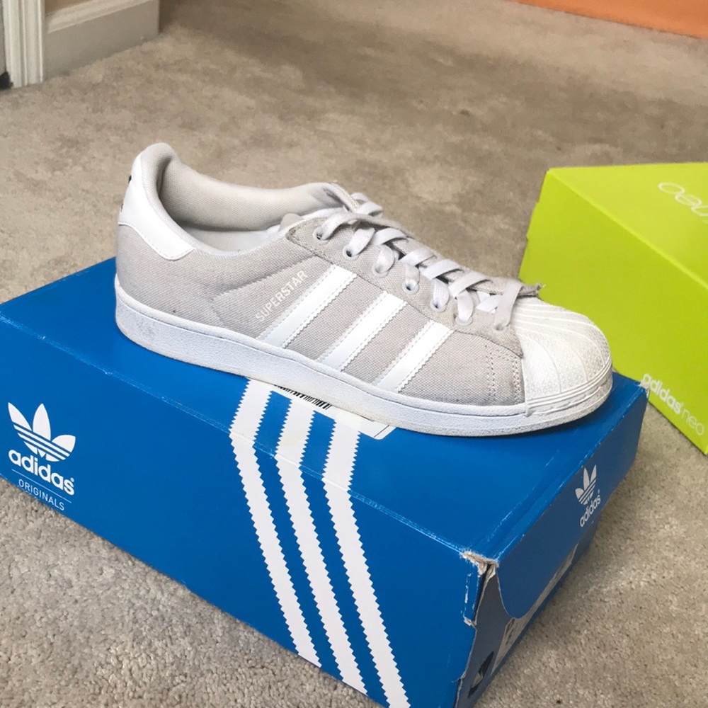 Gray Adidas Super Star size 8.5 Womens